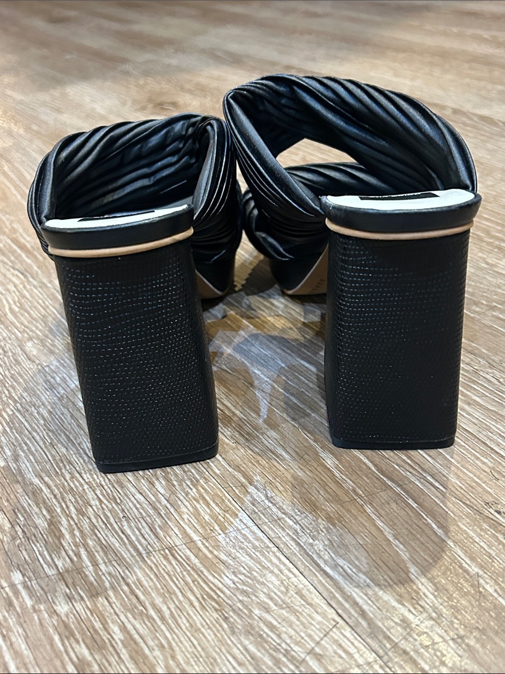 Dolce Vita Black Braided Block Heel Mules - Picture 4 of 6